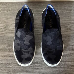 Rothy's Original Black Camo Slip-On Sneakers